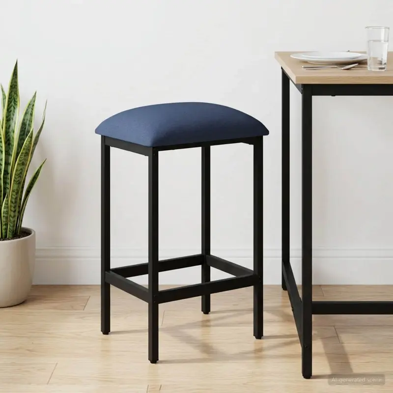 Vidaxl barkruk blauw 40 x 32 x 74 cm bewerkt hout