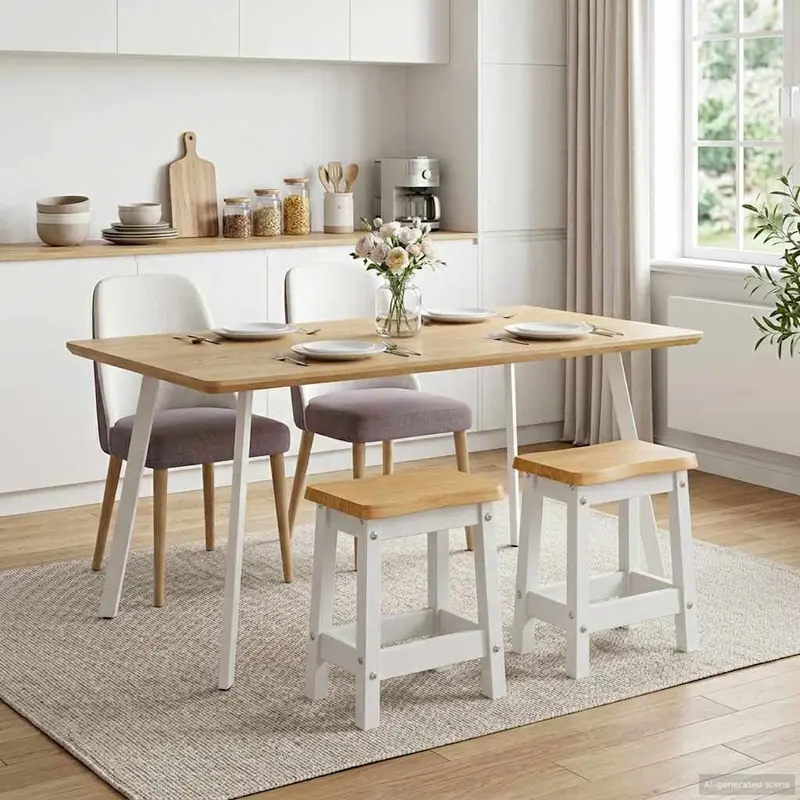 Vidaxl barkruk ekai 2 st wit 40 x 29 x 45,5 cm massief grenenhout