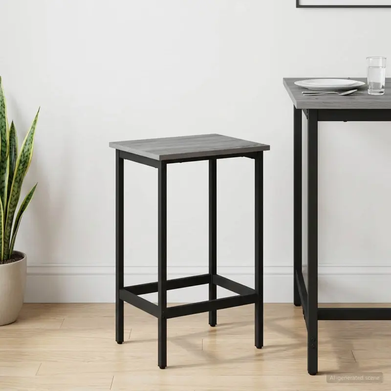 Vidaxl barkruk grijs sonoma 40 x 32 x 64 cm bewerkt hout
