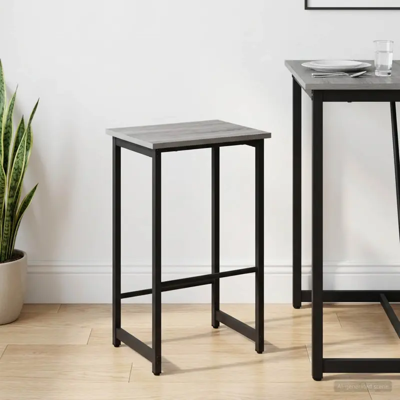 Vidaxl barkruk grijs sonoma 40 x 32 x 74 cm bewerkt hout