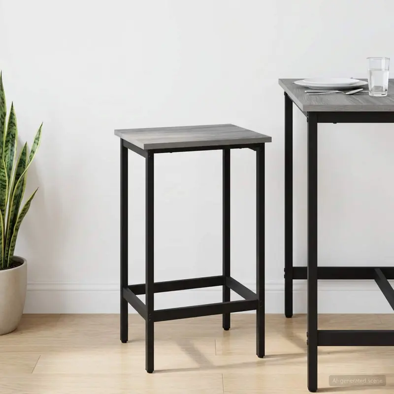 Vidaxl barkruk grijs sonoma 40 x 32 x 74 cm bewerkt hout