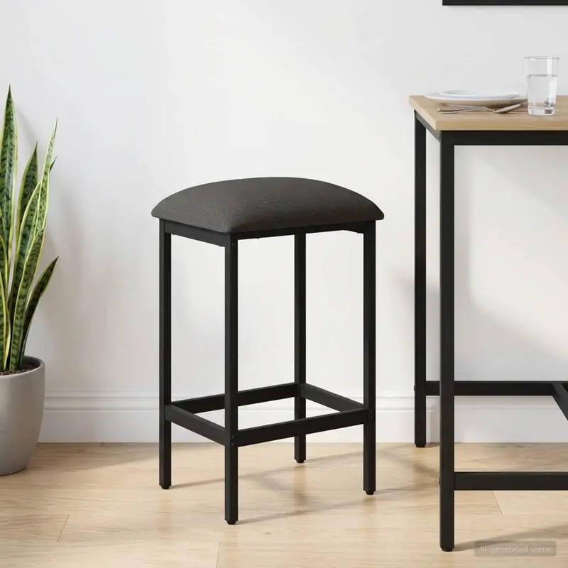 Vidaxl barkruk lichtgrijs 40 x 32 x 74 cm bewerkt hout