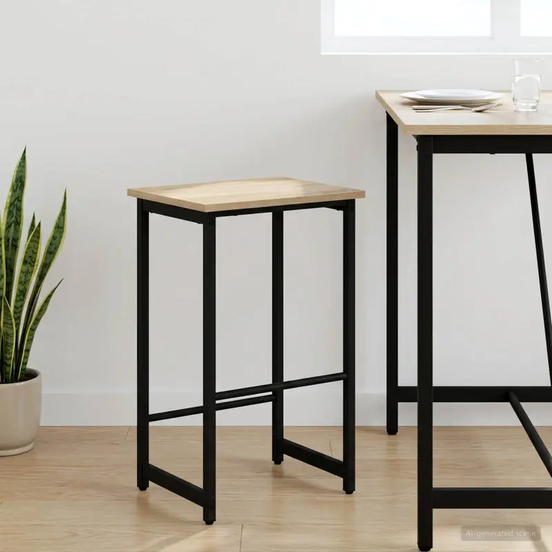 Vidaxl barkruk sonoma eiken 40 x 32 x 64 cm bewerkt hout