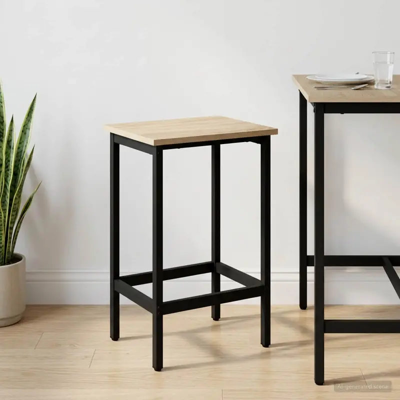 Vidaxl barkruk sonoma eiken 40 x 32 x 64 cm bewerkt hout