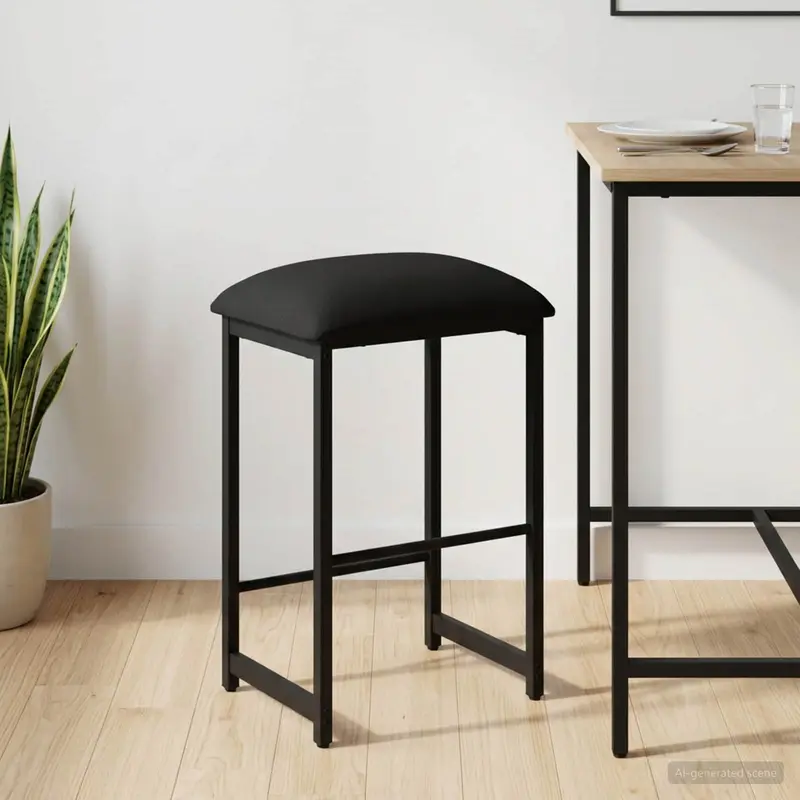 Vidaxl barkruk zwart 40 x 32 x 64 cm bewerkt hout