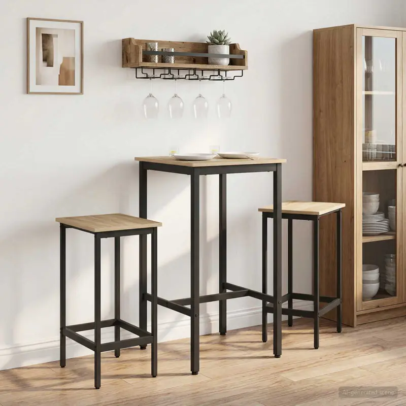 Vidaxl bartafel 52 x 52 x 110 cm bewerkt hout sonoma eiken rechthoekig