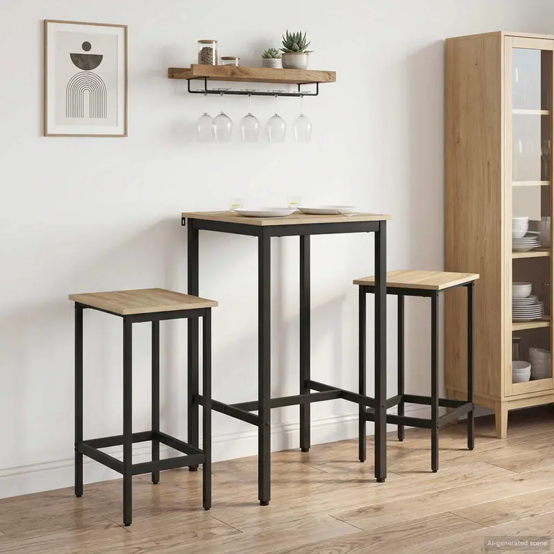 Vidaxl bartafel 52 x 52 x 90 cm bewerkt hout sonoma eiken rechthoekig