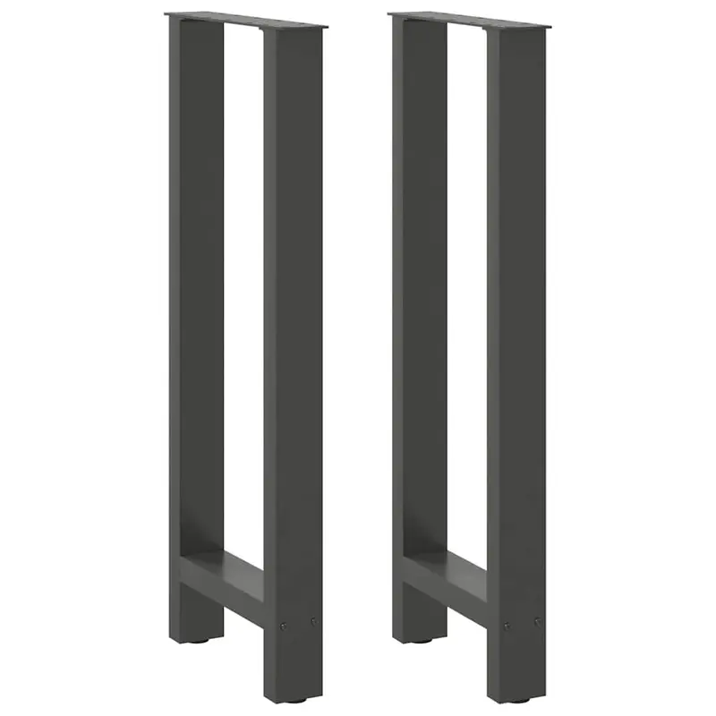 Vidaxl bartafelpoten 2 st 50x(100-101) cm staal antraciet