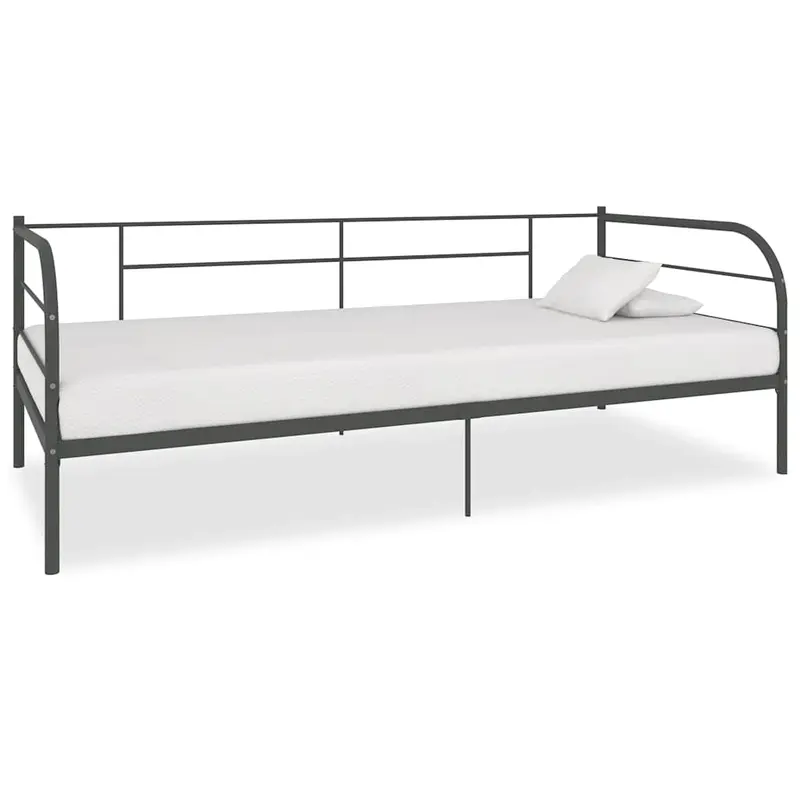 Vidaxl bedbank metaal grijs 90x200 cm