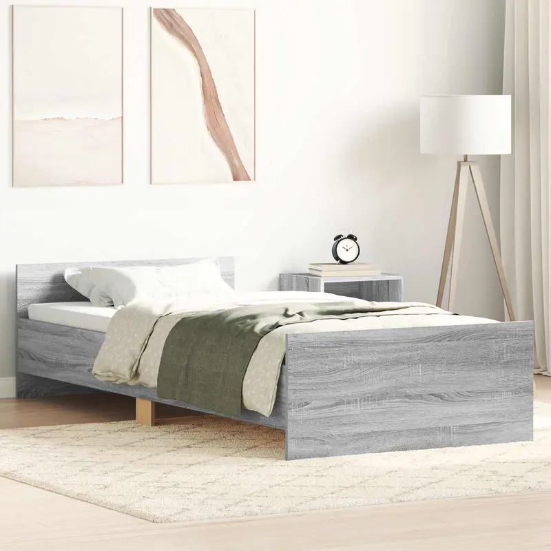 Vidaxl bedframe grijs sonoma 80 x 200 cm bewerkt hout