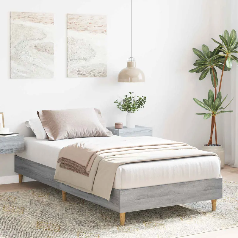 Vidaxl bedframe grijs sonoma 80 x 200 cm bewerkt hout
