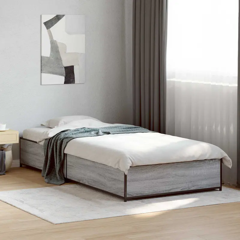Vidaxl bedframe grijs sonoma 80 x 200 cm bewerkt hout