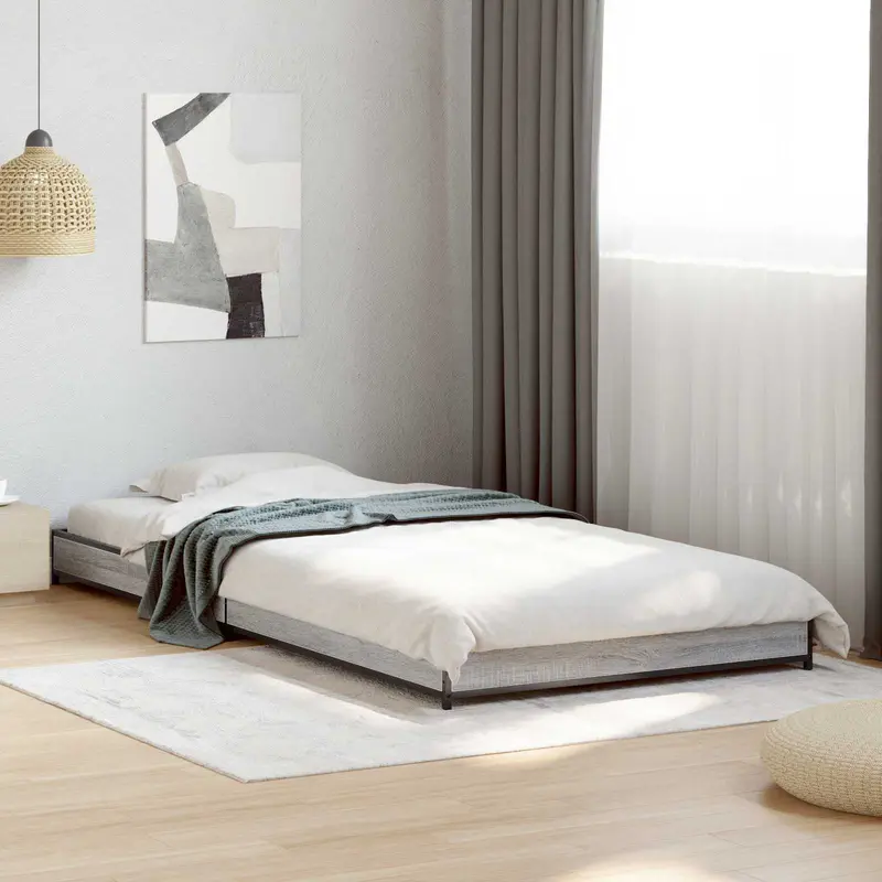 Vidaxl bedframe grijs sonoma 80 x 200 cm bewerkt hout