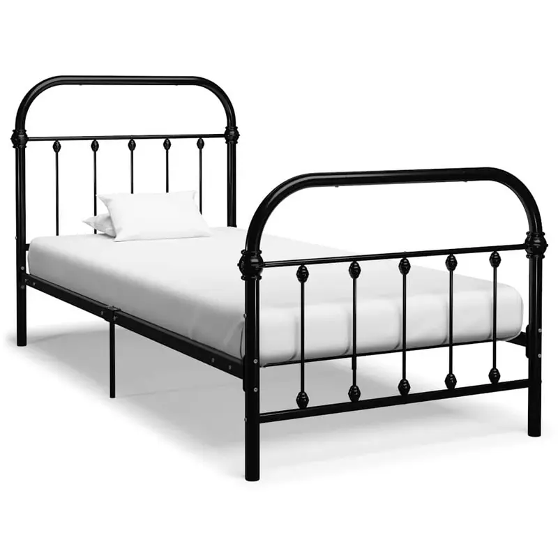 Vidaxl bedframe metaal zwart 90x200 cm