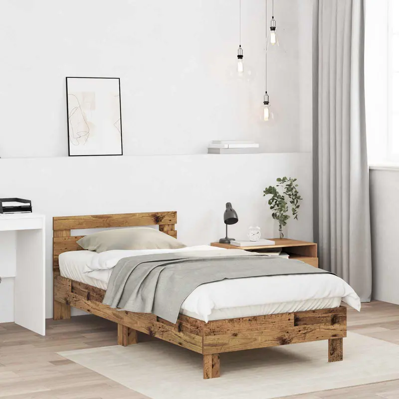 Vidaxl bedframe oud hout 80 x 200 cm bewerkt hout