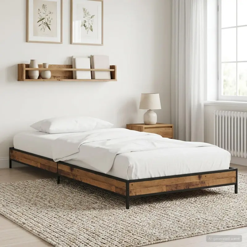 Vidaxl bedframe oud hout 80 x 200 cm bewerkt hout