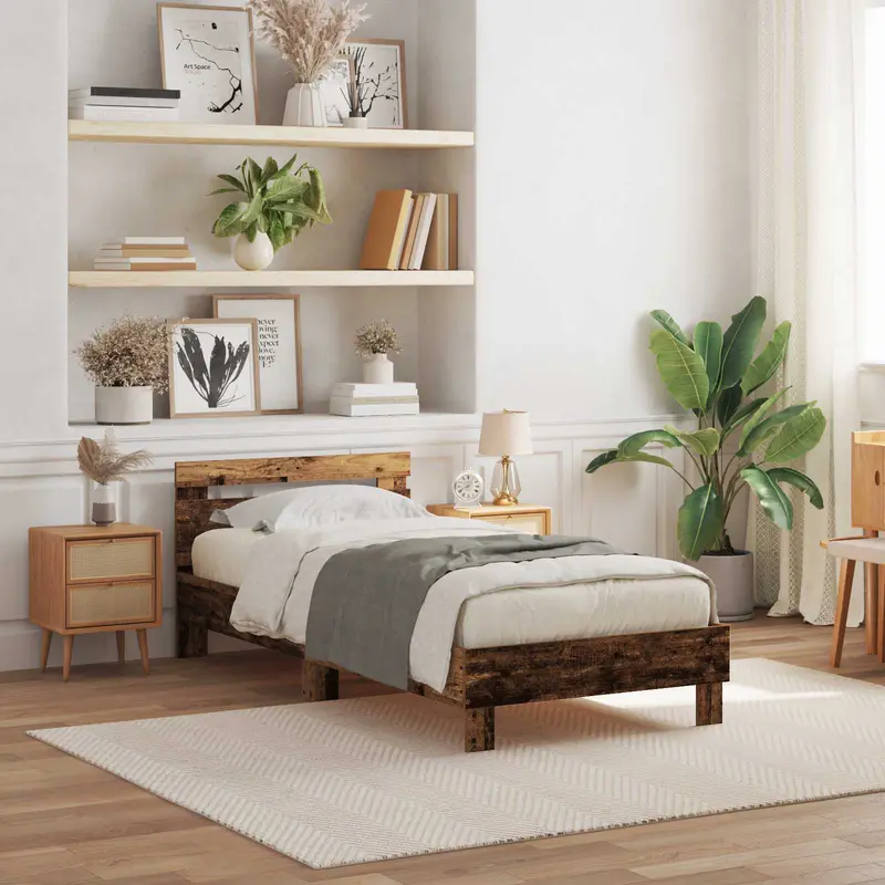 Vidaxl bedframe oud hout 80 x 200 cm bewerkt hout