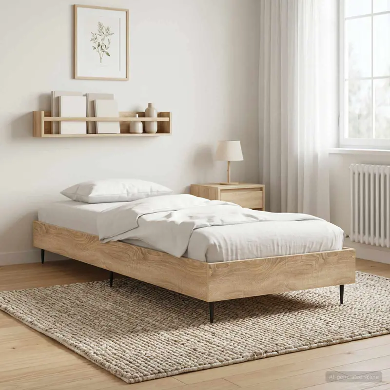 Vidaxl bedframe sonoma eiken 80 x 200 cm bewerkt hout