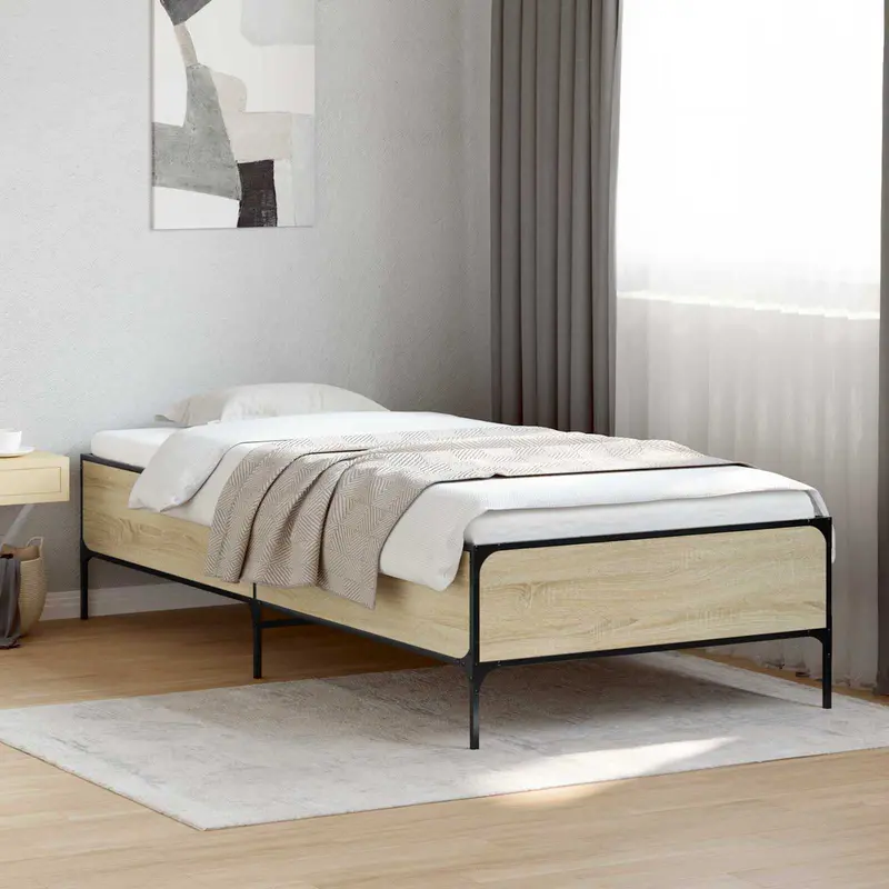 Vidaxl bedframe sonoma eiken 80 x 200 cm bewerkt hout