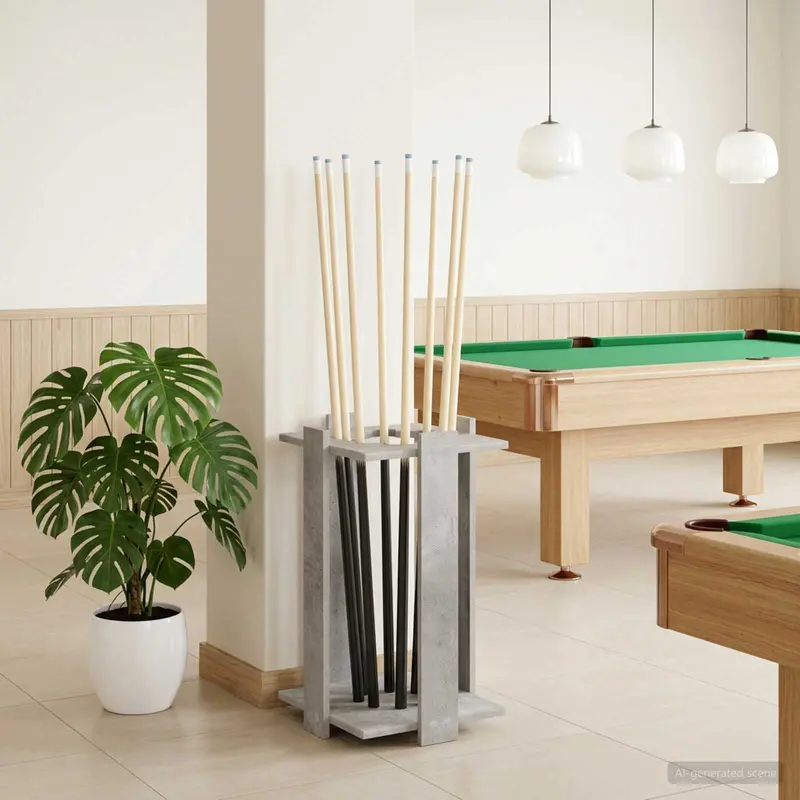 Vidaxl biljartkeu standaard bewerkt hout 42 x 43 x 60 cm betongrijs