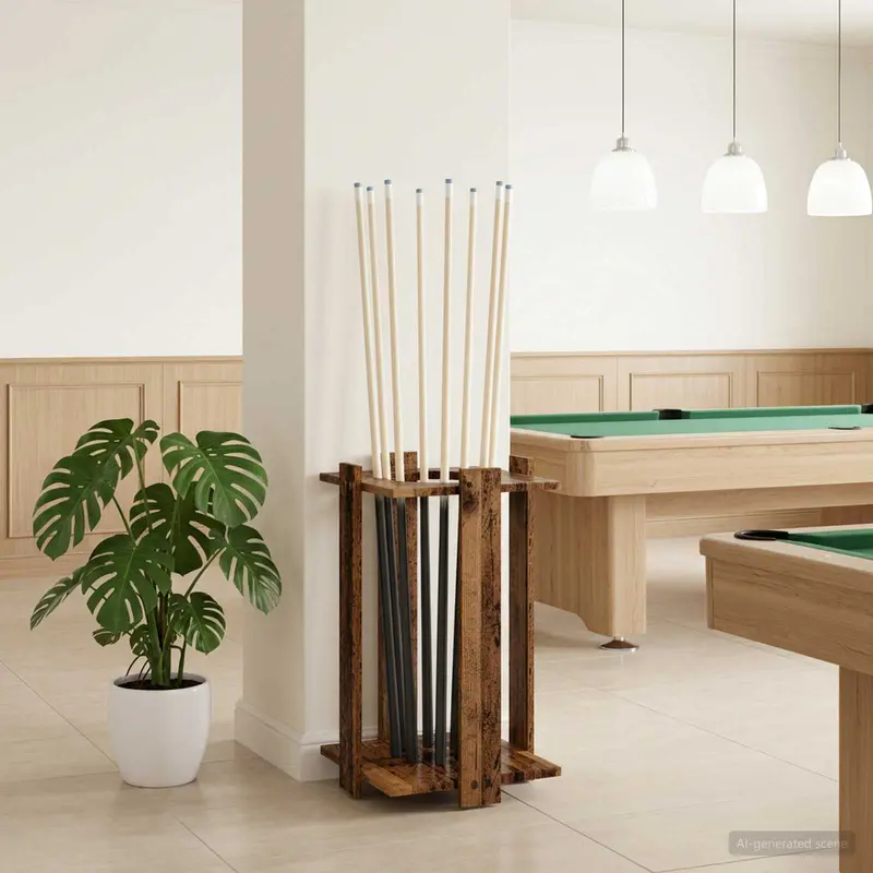 Vidaxl biljartkeu standaard bewerkt hout 42 x 43 x 60 cm oud hout