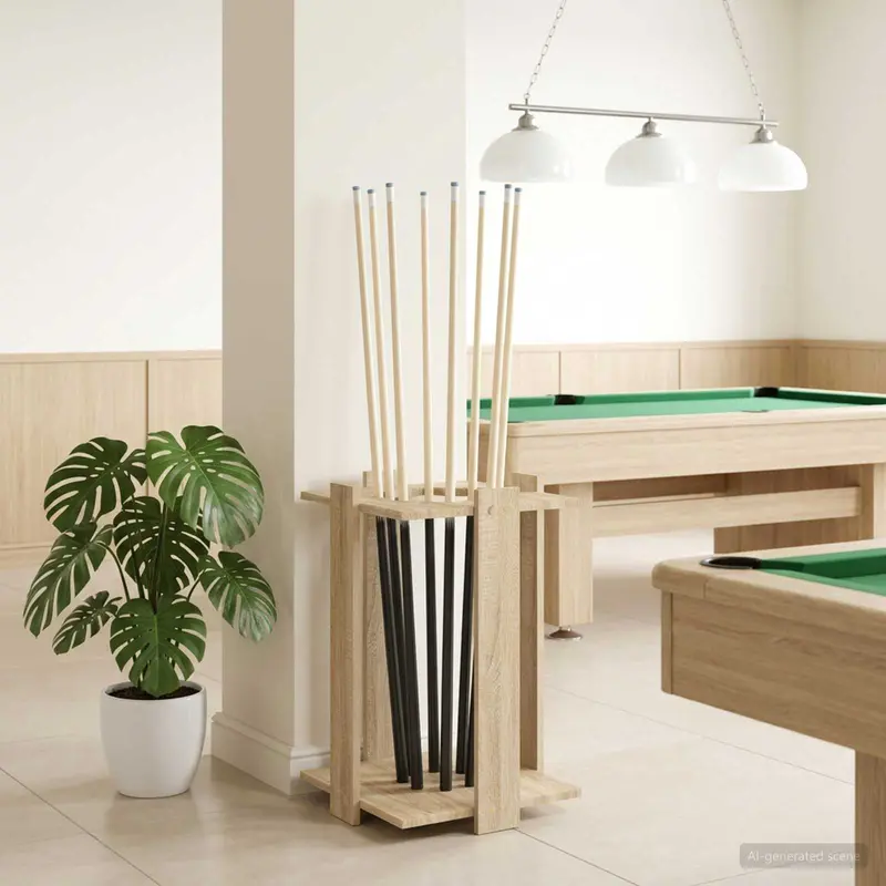 Vidaxl biljartkeu standaard bewerkt hout 42 x 43 x 60 cm sonoma eiken