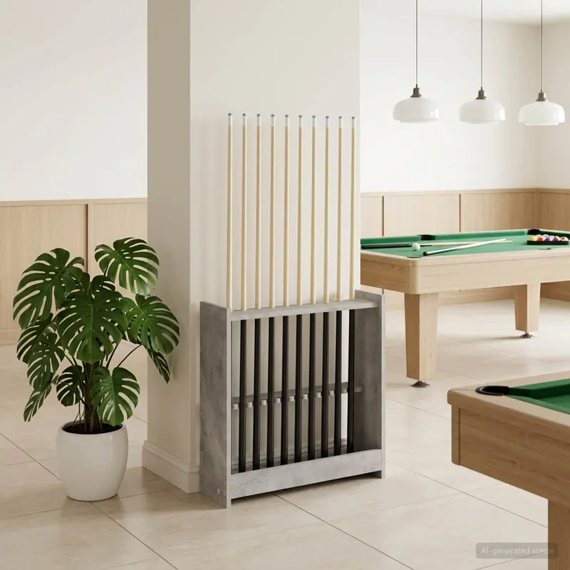 Vidaxl biljartkeu standaard bewerkt hout 60 x 20 x 57 cm betongrijs