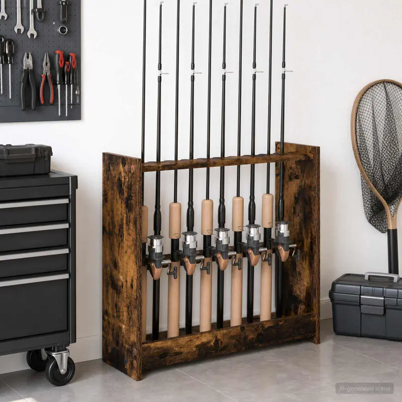Vidaxl biljartkeu standaard bewerkt hout 60 x 20 x 57 cm gerookt eiken