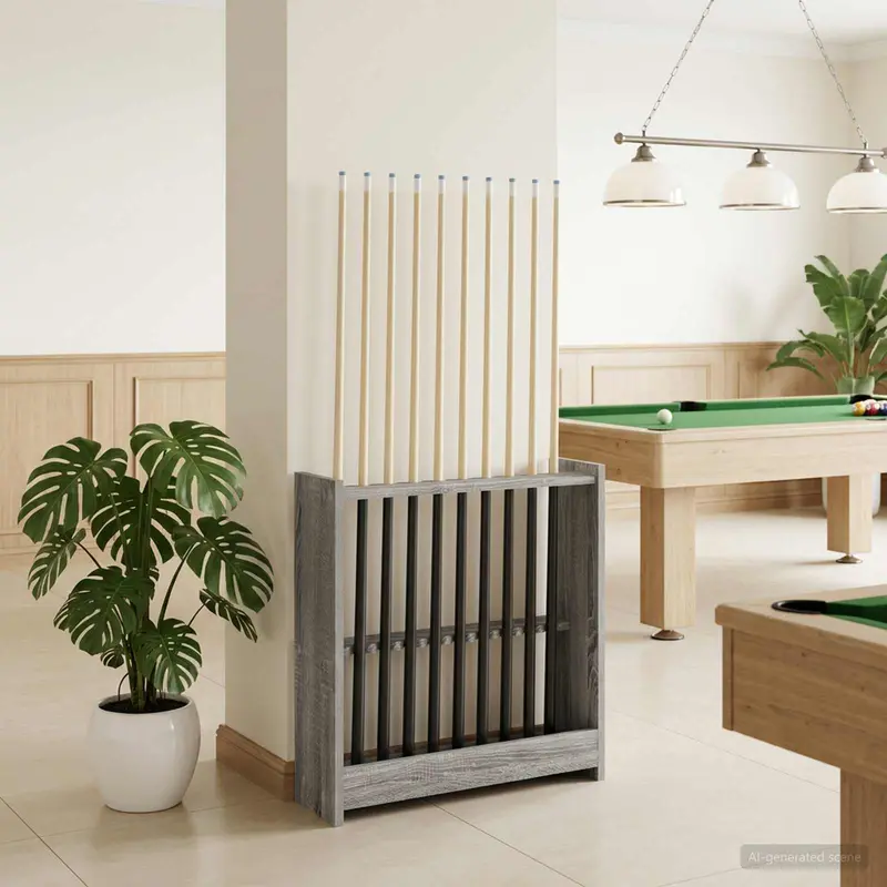 Vidaxl biljartkeu standaard bewerkt hout 60 x 20 x 57 cm grijs sonoma