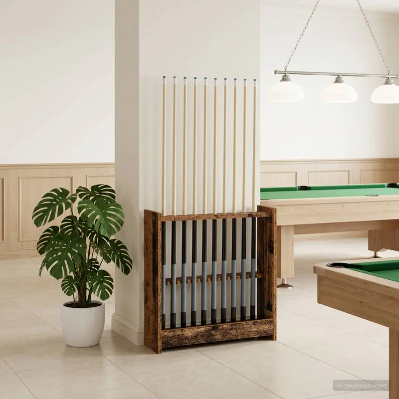 Vidaxl biljartkeu standaard bewerkt hout 60 x 20 x 57 cm oud hout