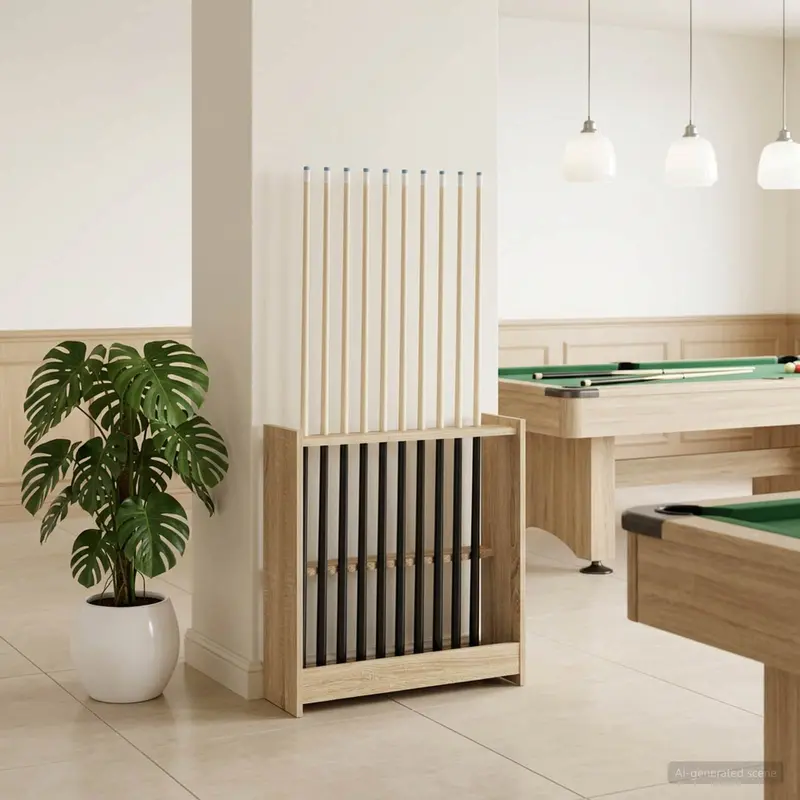Vidaxl biljartkeu standaard bewerkt hout 60 x 20 x 57 cm sonoma eiken