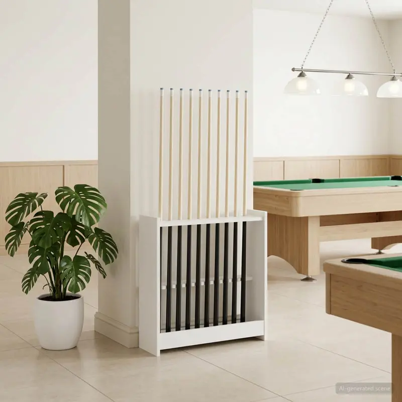 Vidaxl biljartkeu standaard bewerkt hout 60 x 20 x 57 cm wit