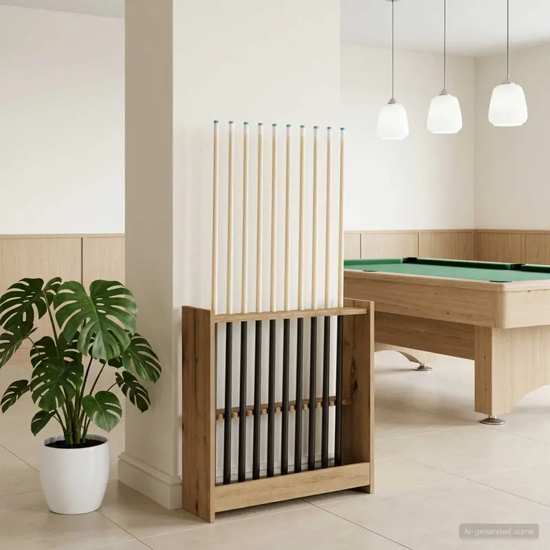 Vidaxl biljartkeu standaard bewerkt hout 60 x 20 x 57 cm