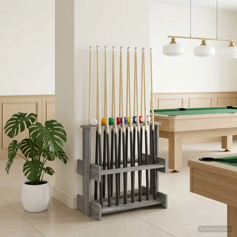 Vidaxl biljartkeu standaard bewerkt hout 60 x 35 x 60 cm grijs sonoma