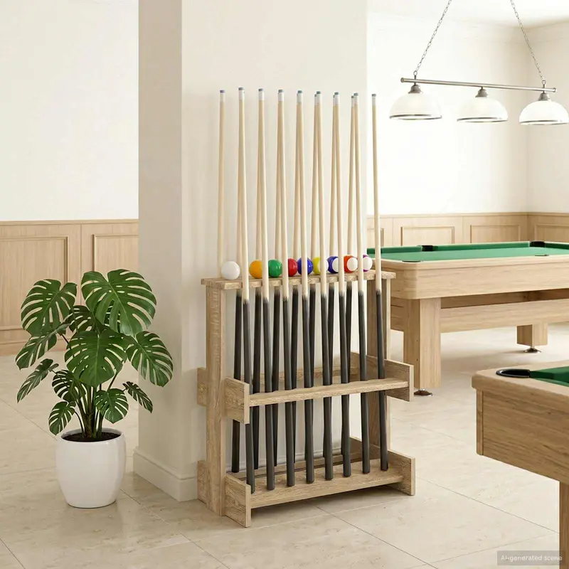 Vidaxl biljartkeu standaard bewerkt hout 60 x 35 x 60 cm sonoma eiken