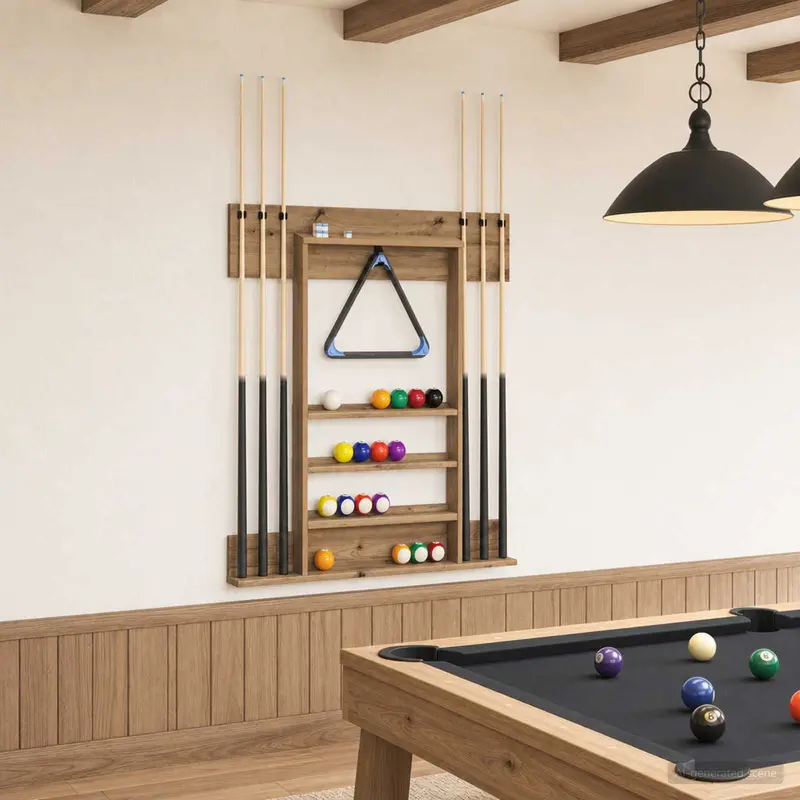 Vidaxl biljartkeu standaard bewerkt hout 93 x 12 x 103 cm
