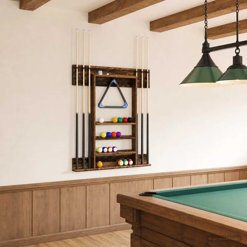 Vidaxl biljartkeu standaard bewerkt hout 93 x 12 x 103 cm oud hout
