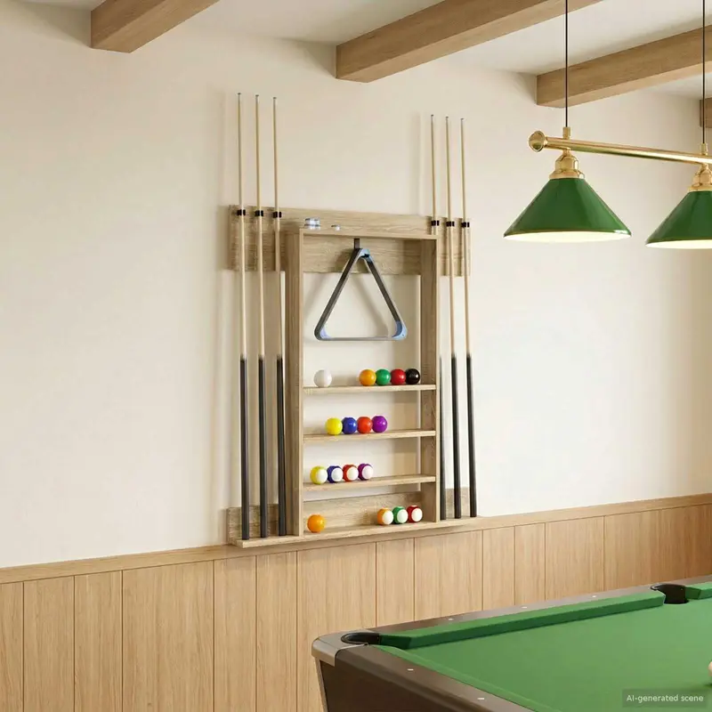 Vidaxl biljartkeu standaard bewerkt hout 93 x 12 x 103 cm sonoma eiken