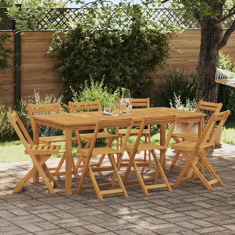 Vidaxl bistrostoelen voor buiten 8 st naturel massief acaciahout