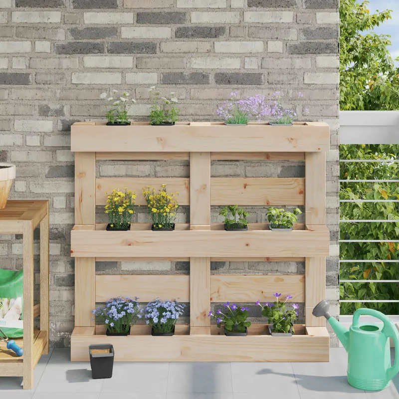 Vidaxl bloembakken voor euro-pallets 12 st zwart 14 x 9 x 9,5 cm