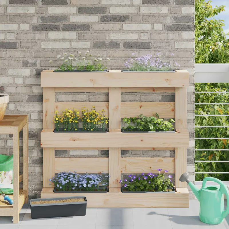 Vidaxl bloembakken voor euro-pallets 24 st grijs 36 x 13,5 x 9,5 cm