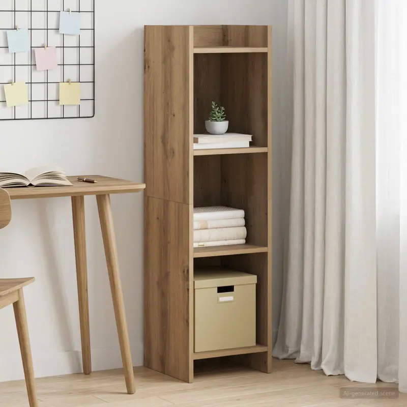 Vidaxl boekenkast 3-laags 30 x 30 x 111 cm bewerkt hout