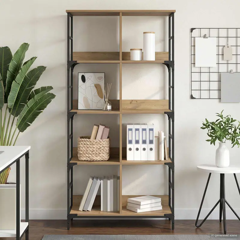Vidaxl boekenkast 4-laags 78,5 x 33 x 153 cm metaal pb