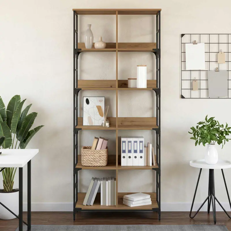 Vidaxl boekenkast 4-laags 78,5 x 33 x 188,5 cm metaal pb