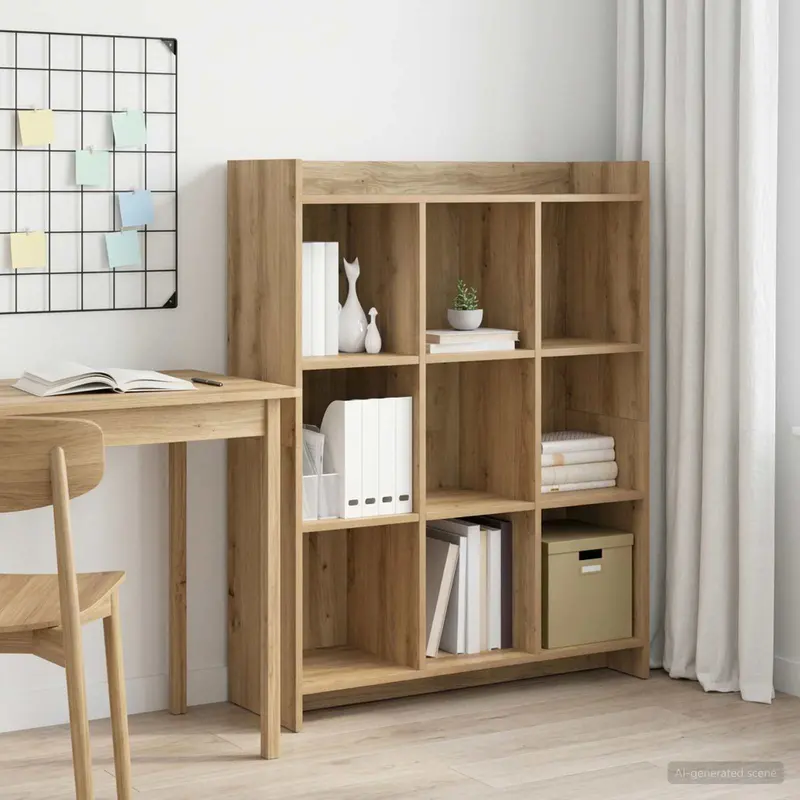 Vidaxl boekenkast 9-laags 87,5 x 30 x 111 cm bewerkt hout