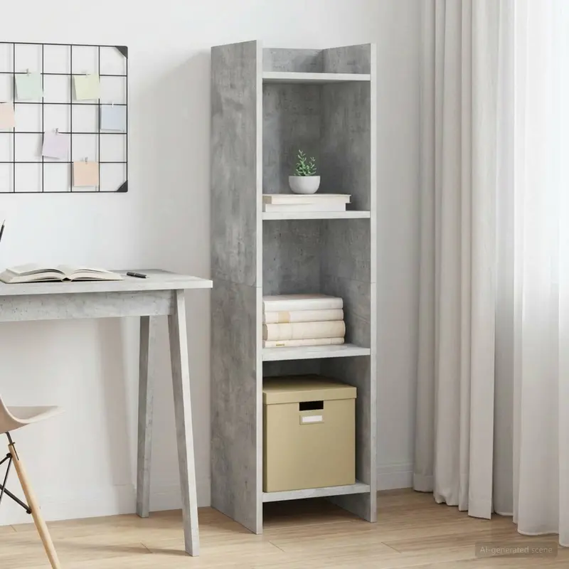 Vidaxl boekenkast concerte grijs 30 x 30 x 111 cm bewerkt hout