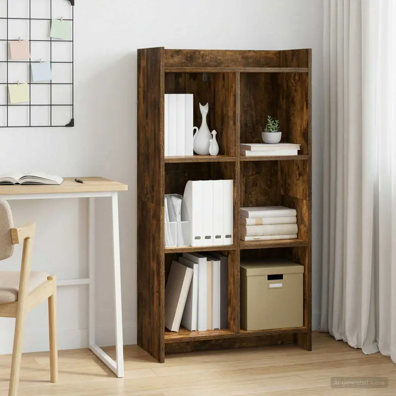 Vidaxl boekenkast gerookt eiken 59 x 30 x 111 cm bewerkt hout