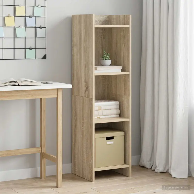 Vidaxl boekenkast sonoma eiken 30 x 30 x 111 cm bewerkt hout