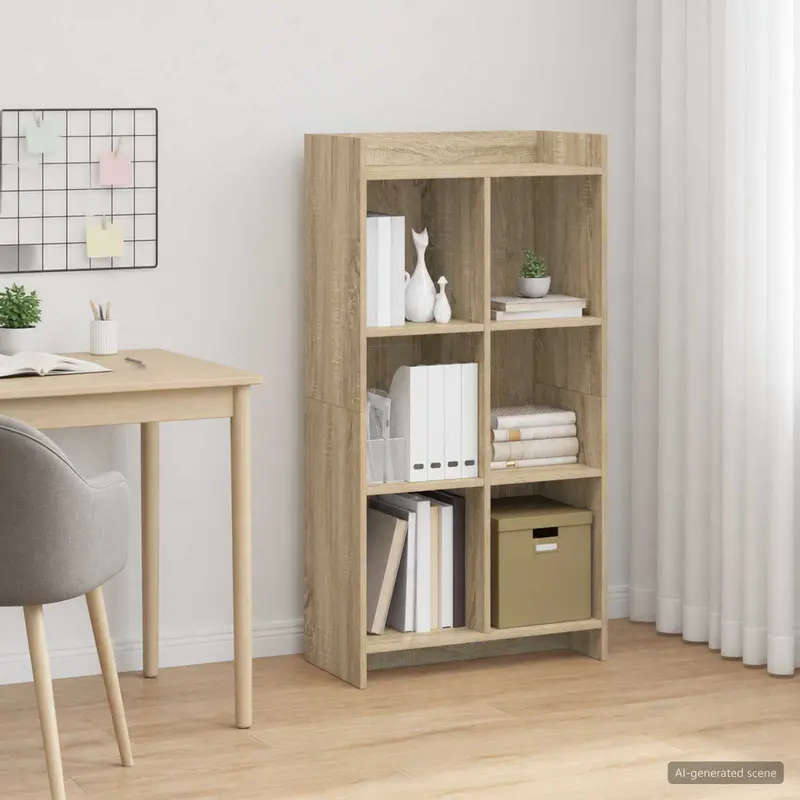 Vidaxl boekenkast sonoma eiken 59 x 30 x 111 cm bewerkt hout