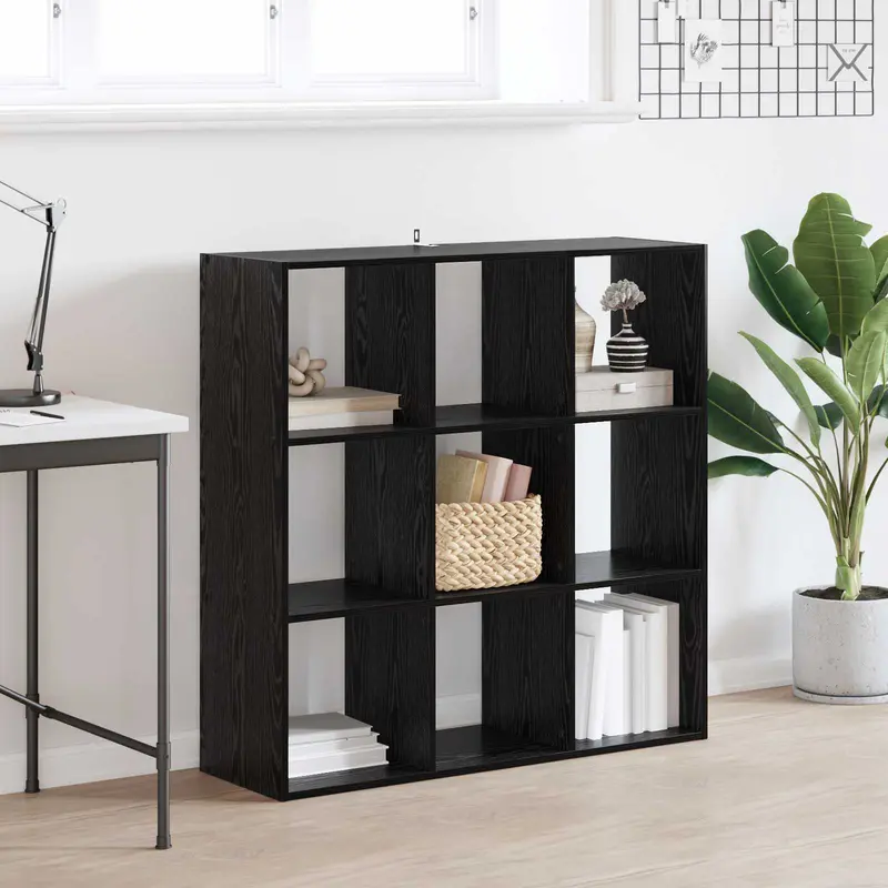 Vidaxl boekenkast zwart eiken 102 x 32 x 102 cm